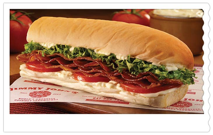 Jimmy John's - Jimmy John's Jjblt (1200x500), Png Download