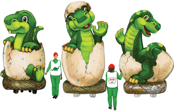 Three Baby Dinos - 92nd Annual Macy's Thanksgiving Day Parade 2018 Poster (600x387), Png Download