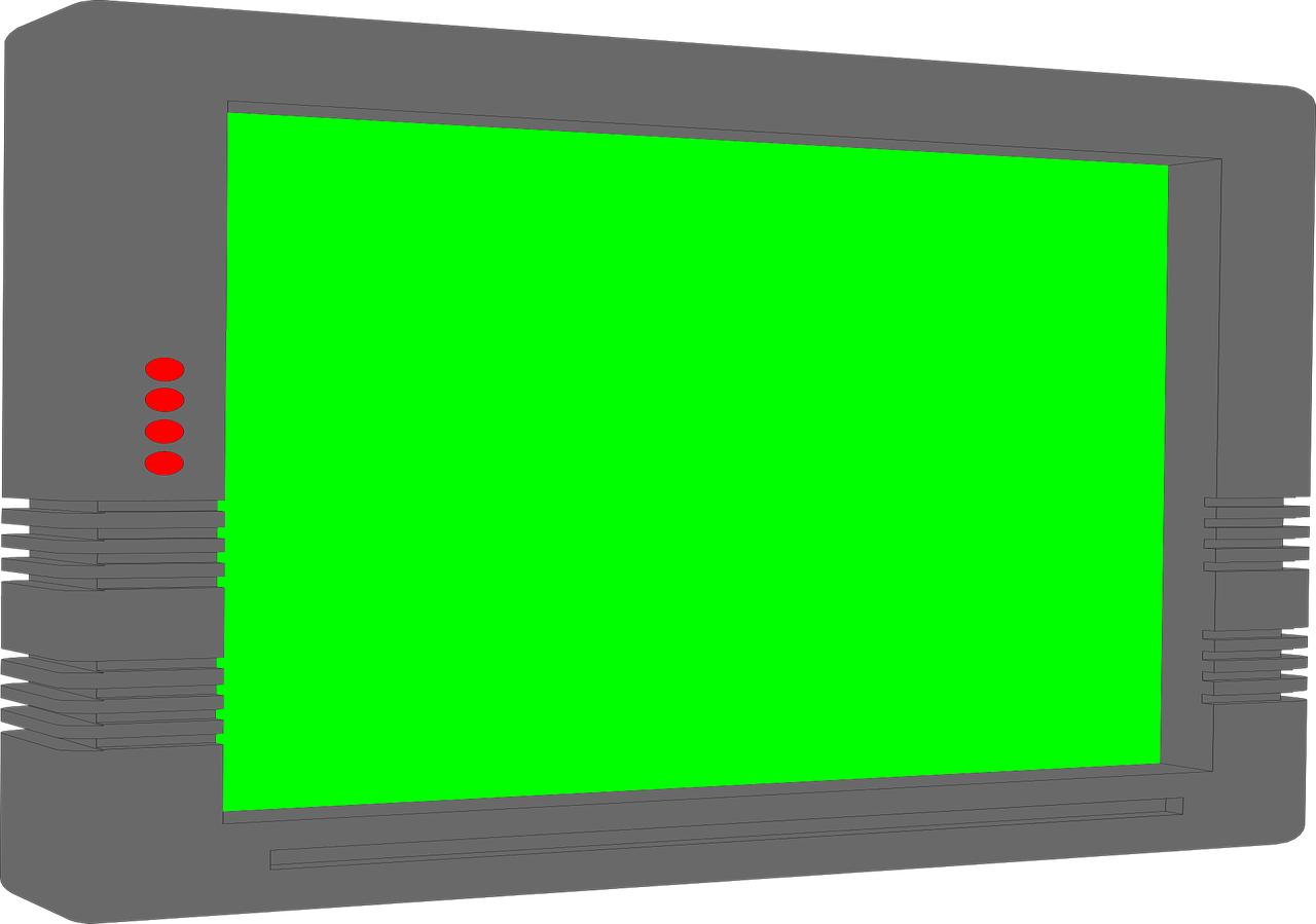 Screen Green Svg - Drawing (1280x899), Png Download