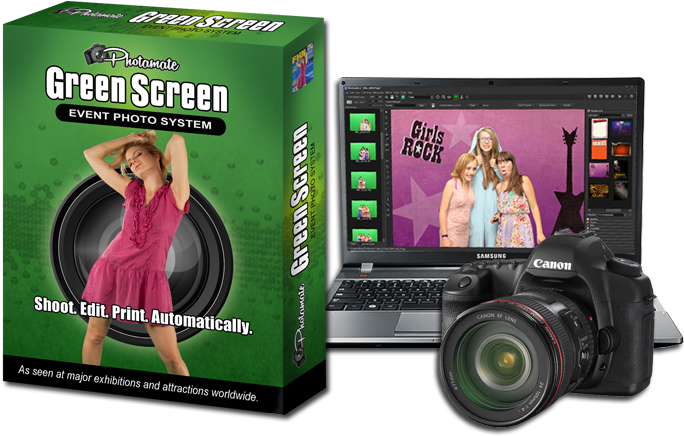 Photamate Green Screen Event Photo Software - Green Screen Software (688x448), Png Download