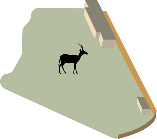 Zoo Exhibit - Black Antelope Silhouette Shower Curtain (500x445), Png Download