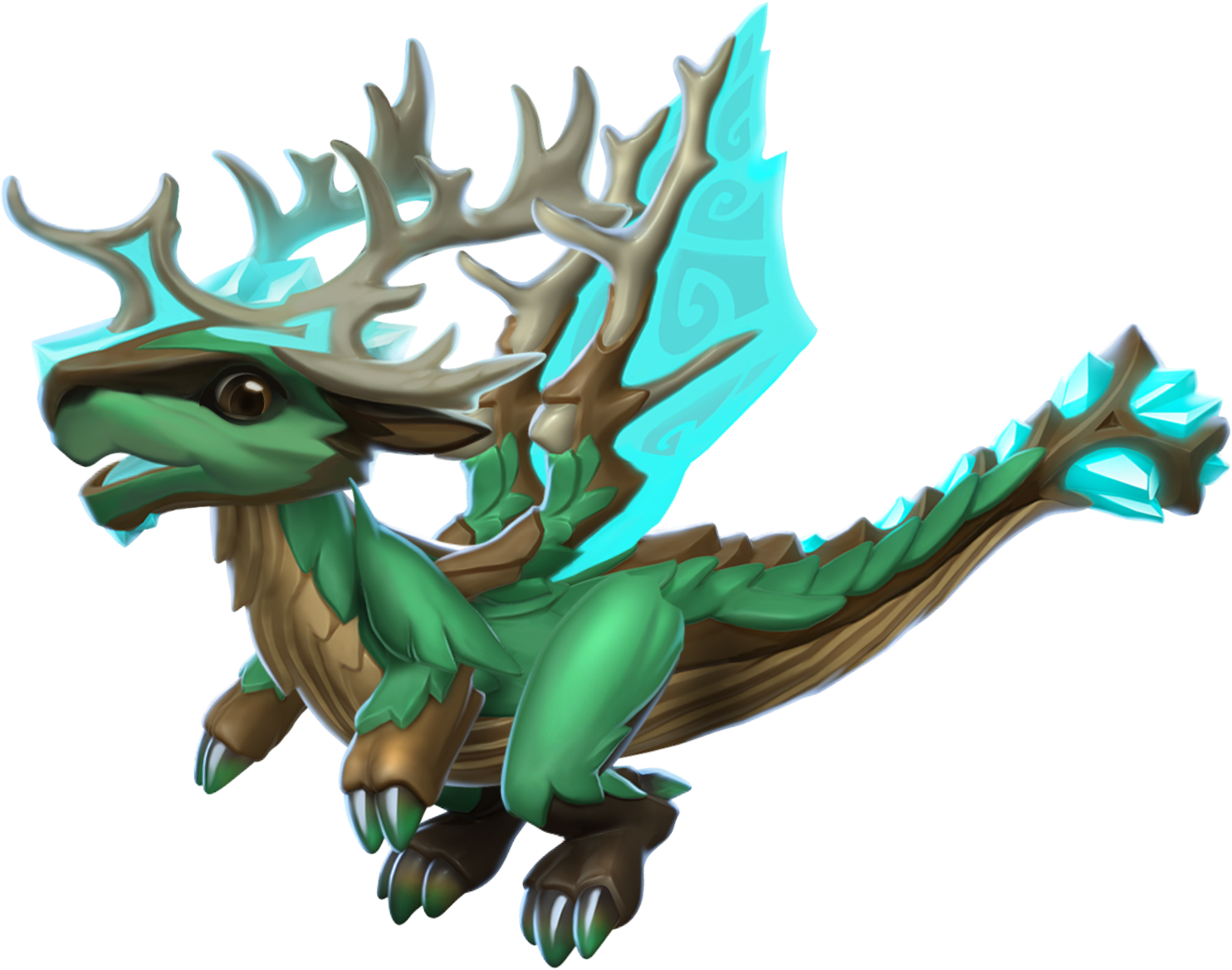 Oak-thorny - Dragon Eikthyrnir Dragon Mania Legends (1484x1168), Png Download