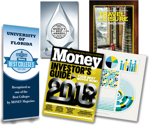 Counter Cards Feature Publication Logos And Are Professionally - Flyer (652x541), Png Download