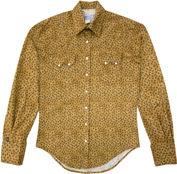 John Denver Floral Print Western Shirt - Cardigan (600x600), Png Download