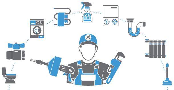 #1 Del Cerro Plumber - Plumber Icons (610x316), Png Download