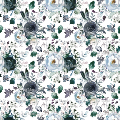 Navy Blue Floral Print - Boho Marine-pfingstrosen-hochzeit Danken Ihnen | Karte (400x400), Png Download