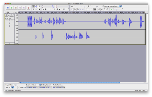 Skype Stereo - Audacity (600x386), Png Download