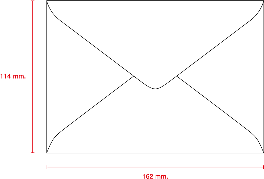 White Post-standard Envelope C6/125 - ขนาด ซอง จดหมาย ราชการ (1000x697), Png Download