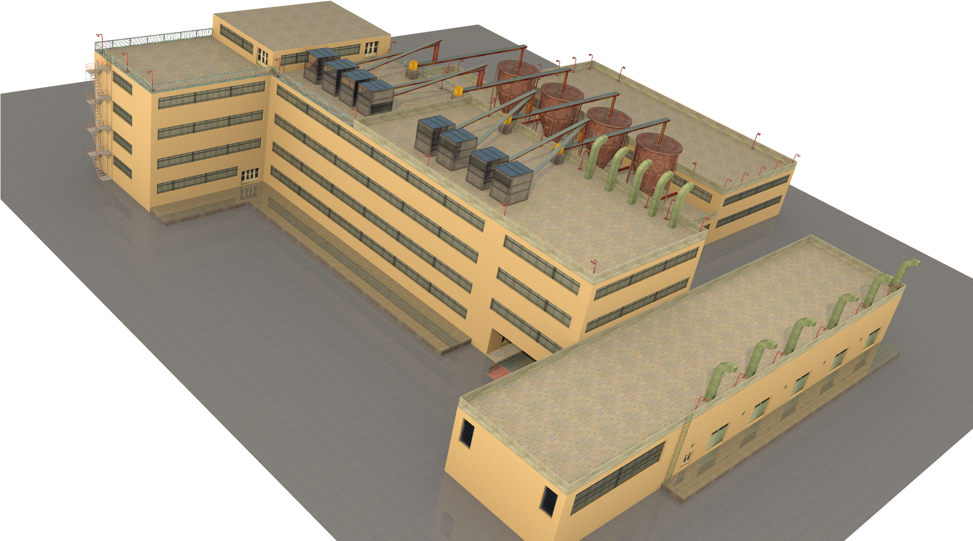 Factory 3d Model Sample 39507 835841 (1920x1080), Png Download