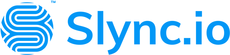 Slync Word Blue (1000x278), Png Download