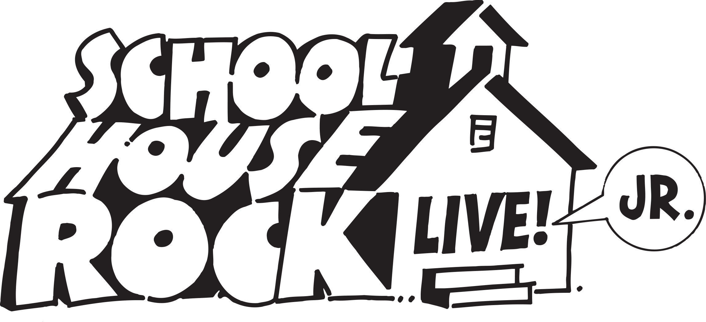 Schoolhouse Rock Live Jr Bw - Schoolhouse Rock Live Jr (2294x1048), Png Download
