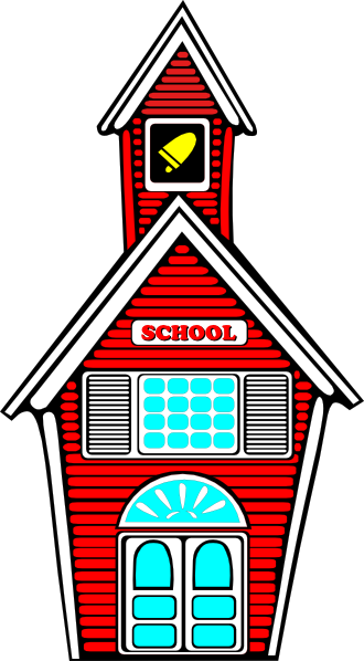 Little Red School House Clip Art - School Clipart No Background (330x598), Png Download
