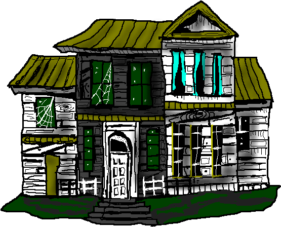 Top 91 Haunted House Clip Art - Creepy House Clip Art (564x493), Png Download