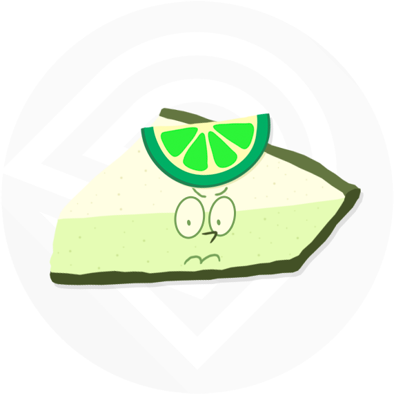 Key Lime Pie Green - Peridot Is A Angry Little Slice Of Pie (600x600), Png Download