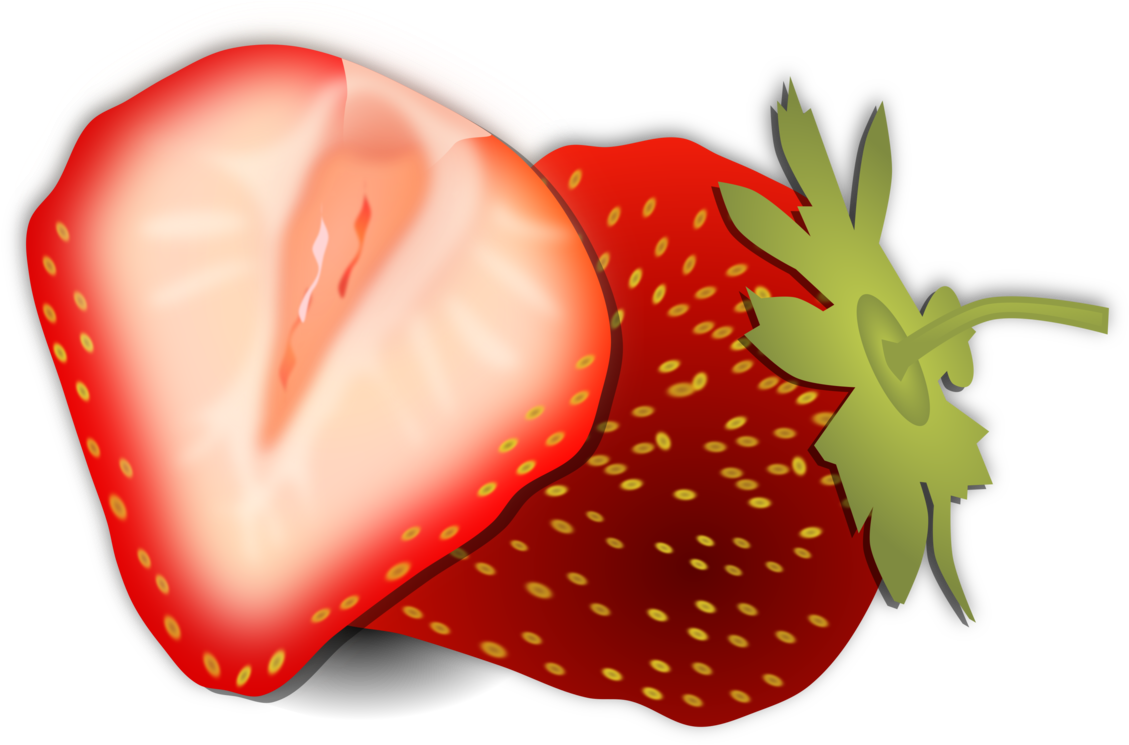Slice Fruit Strawberry Download - Sliced Fruit Clipart (1154x750), Png Download