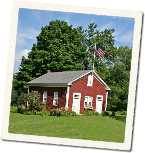 The North School, A One Room Schoolhouse Built In 1865 - Little Red School House (516x542), Png Download