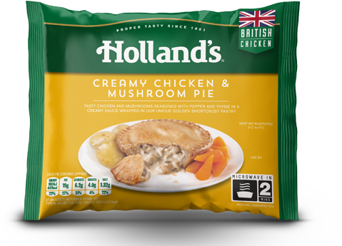 Creamy Chicken Pie - Holland's 2 Potato & Meat Pies (600x600), Png Download