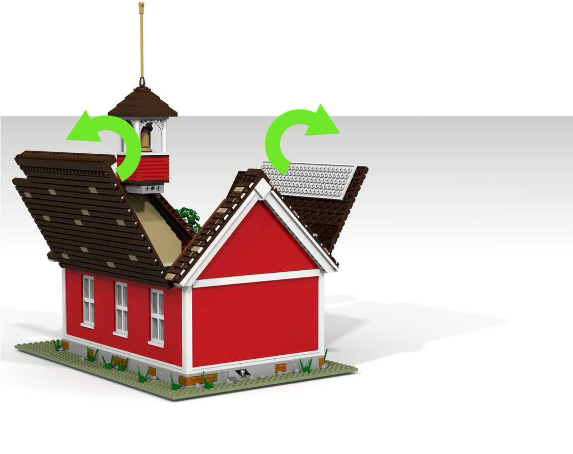The Old Schoolhouse - Roof (1125x900), Png Download