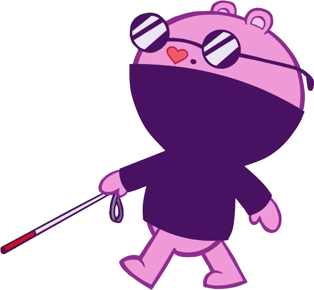 Blind Mole Cartoon - Happy Tree Friends Blind (612x575), Png Download