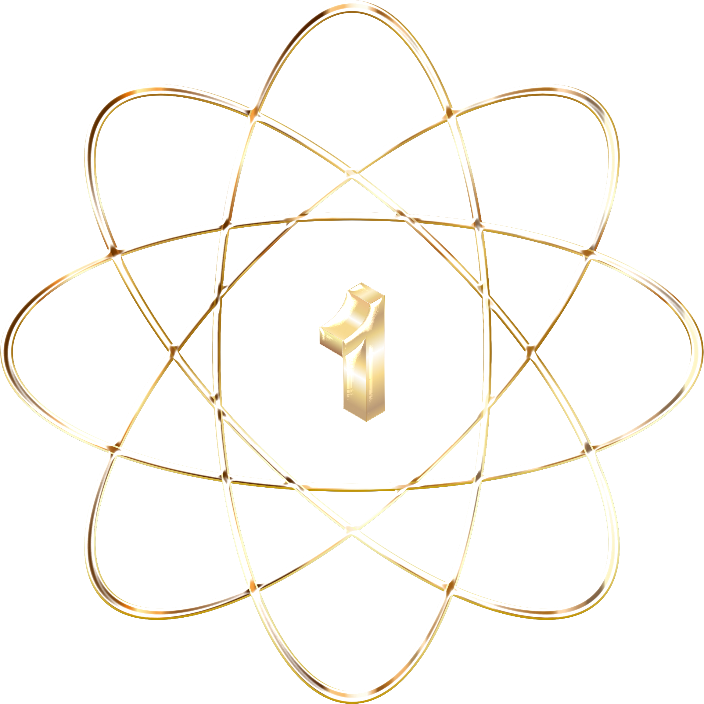 This Free Icons Png Design Of Gold Atom Enhanced No (2308x2307), Png Download
