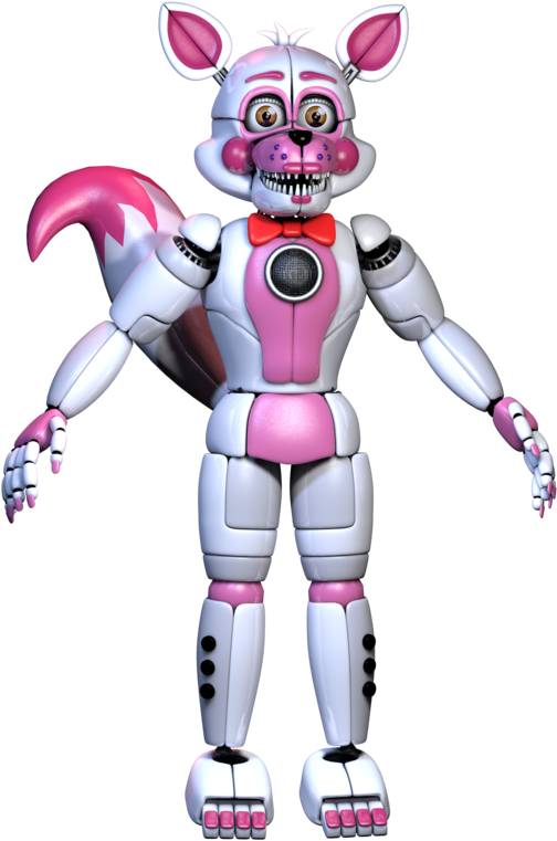 Funtime Foxy - Fnaf Funtime Foxy 3d (1032x774), Png Download