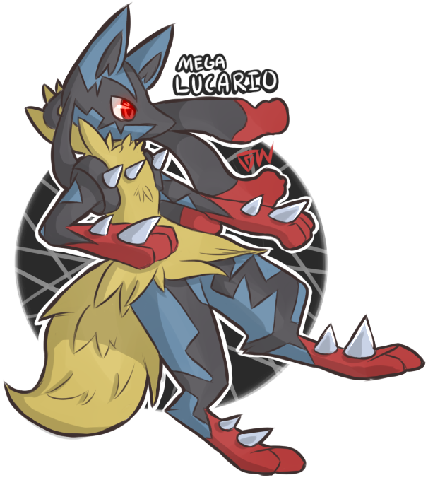 Mega Lucario - Cartoon (678x700), Png Download