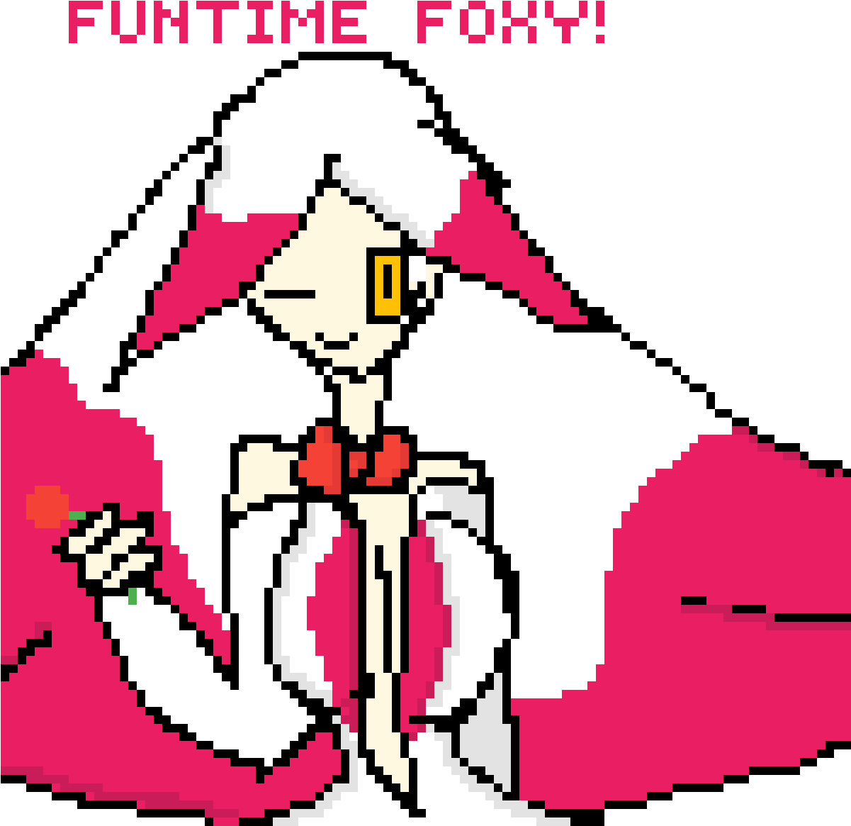 Funtime Foxy - Pixel Portrait (1200x1200), Png Download