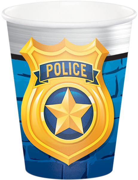 Police Party 9 Oz - Geburtstagsdeko Polizei Für 8 Jungs Teller Becher Serv... (600x600), Png Download