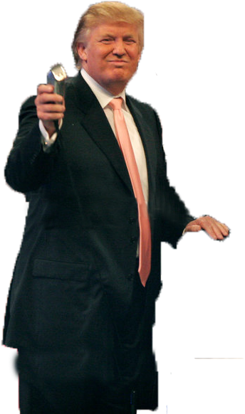 Trump Cutting Hair At The Wrestling Ring - Public Speaking (768x622), Png Download