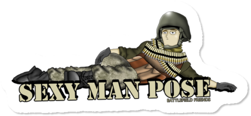 "sexy Man Pose" Sticker - Hank And Jed / Sexy Man Pose (650x650), Png Download