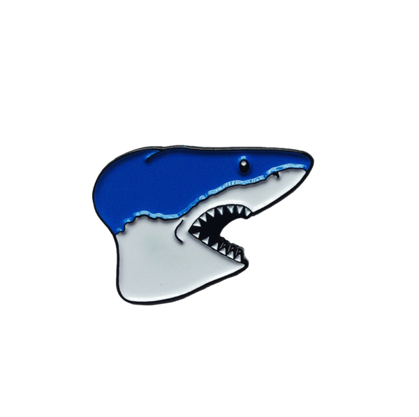 Sharkhead Pin - Great White Shark (600x597), Png Download