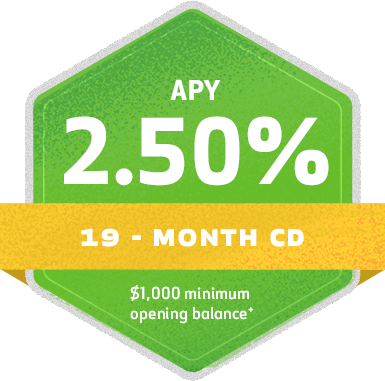 50% Apy On 19 Month Cd With $1,000 Minimum Deposit - Huntington Bank (385x381), Png Download