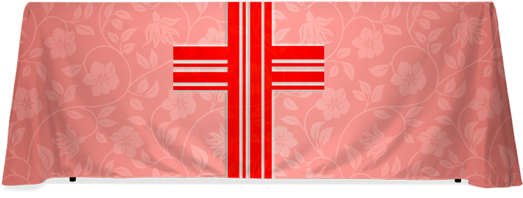 Victorian Floral Red - Tt138 (864x396), Png Download