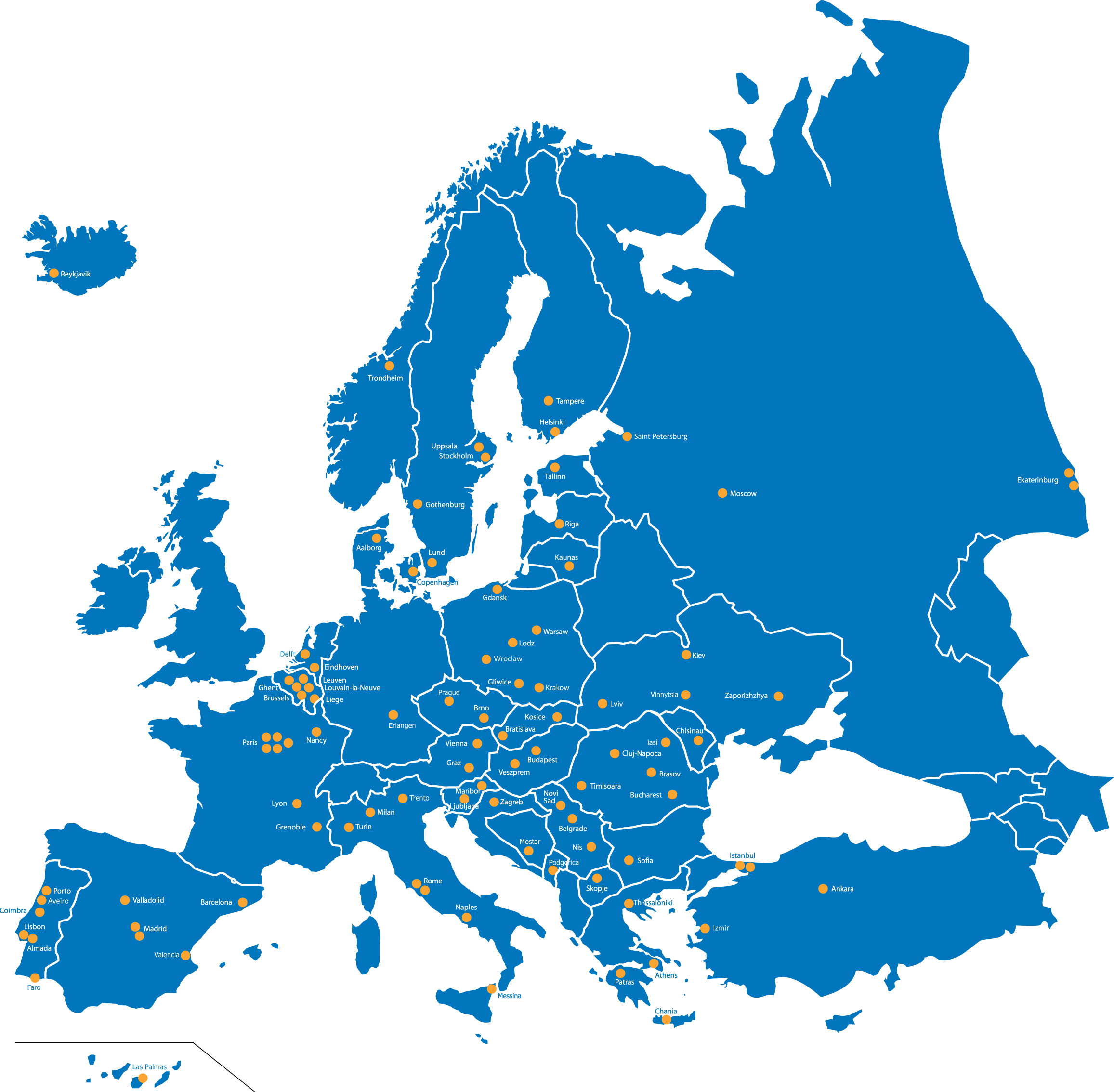 Europa Mapa Png - Europe Map Vector (2313x2267), Png Download