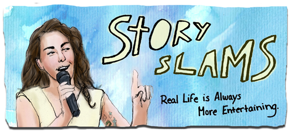 First Person Story Slam - Story Slam (609x267), Png Download
