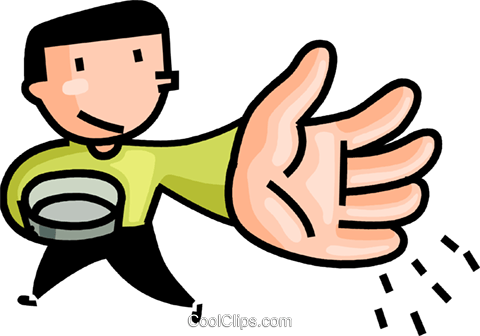 Man Planting Seeds Royalty Free Vector Clip Art Illustration - Cheerful Giver Clipart (480x336), Png Download