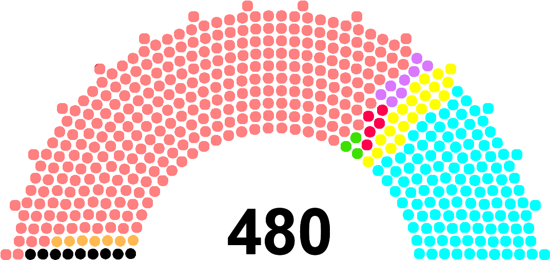 45th House Of Representatives Of Japan Seat Composition - Asamblea Nacional Constituyente Venezuela 2017 (1200x600), Png Download