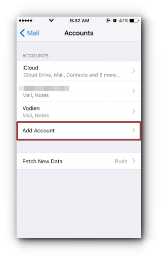 4 Click Add Account - Iphone (320x511), Png Download