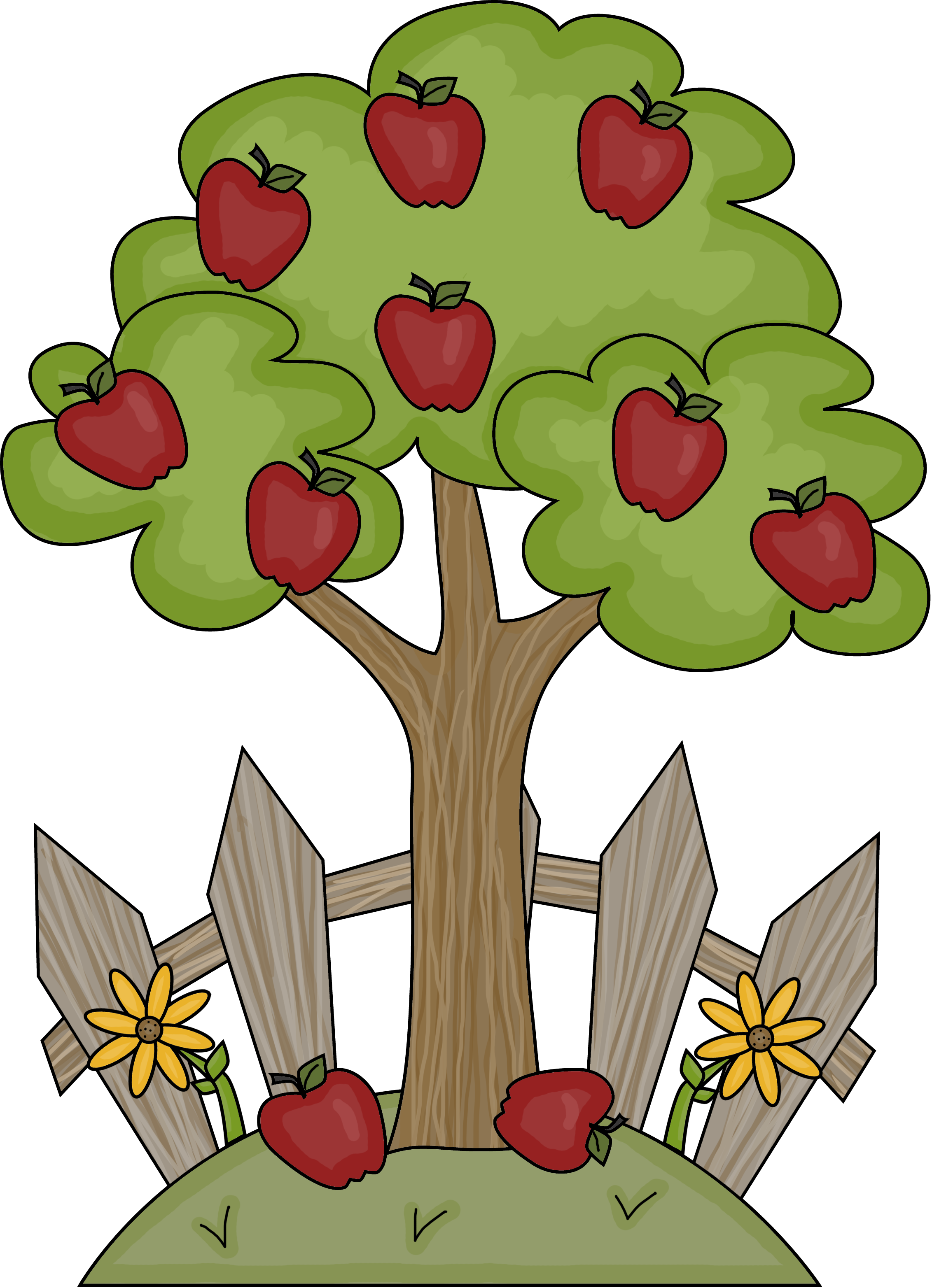 Tree - Ant Ate An Apple (2263x3129), Png Download