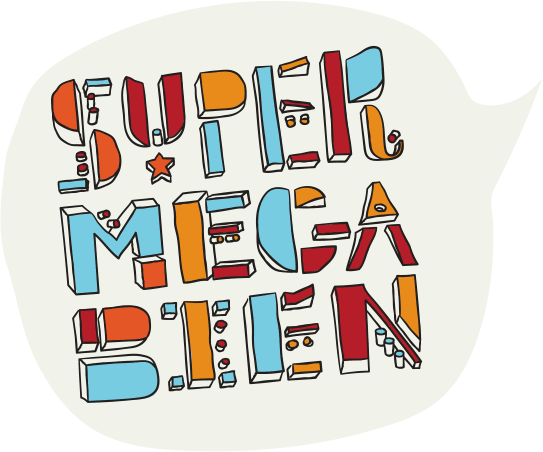 Super Mega Bien Logo - Supermegabien (543x452), Png Download