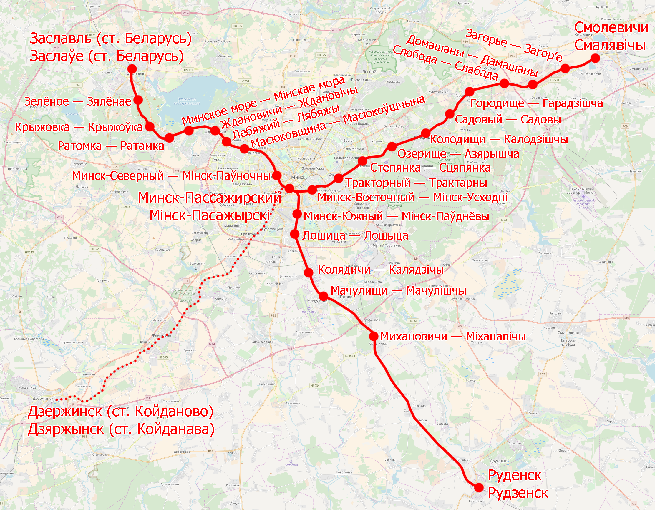 Minsk City Lines Map (2225x1735), Png Download
