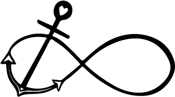 Black Infinity Anchor - Stickalz Llc Marine Interior Design Home Infinity Sign (820x428), Png Download