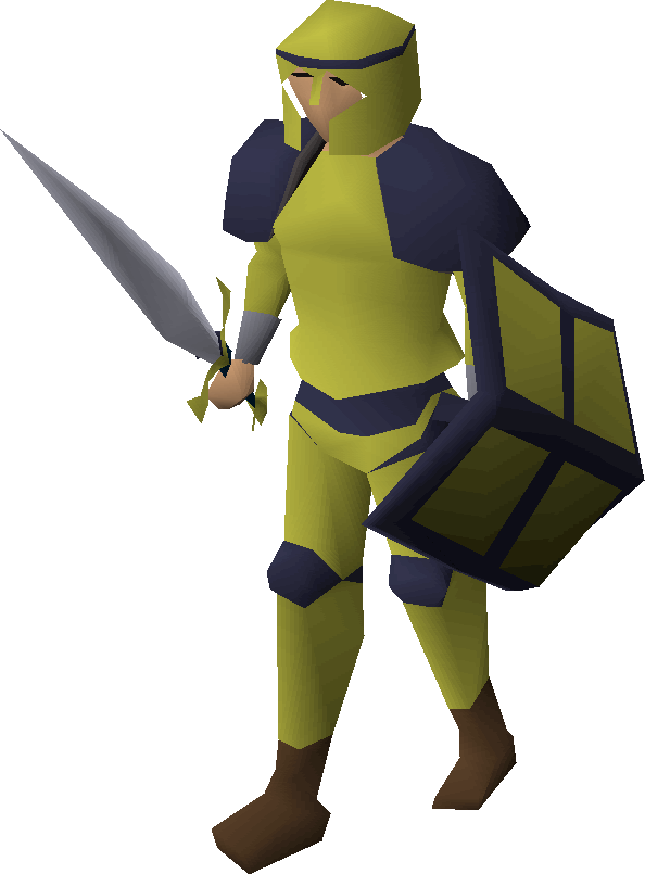 Gold Decorative Armour Equipped - Gold Decorative Armor Osrs (594x805), Png Download