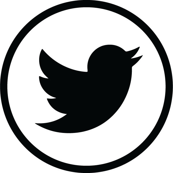 Circle Social Icons Black - Download Vector Twitter Png (601x600), Png Download
