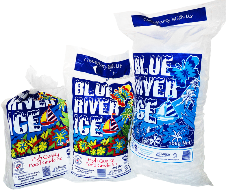 Blue River Ice Bags And Block (800x680), Png Download