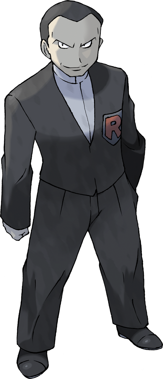 Firered Leafgreen Giovanni - Giovanni Team Rocket (552x1280), Png Download