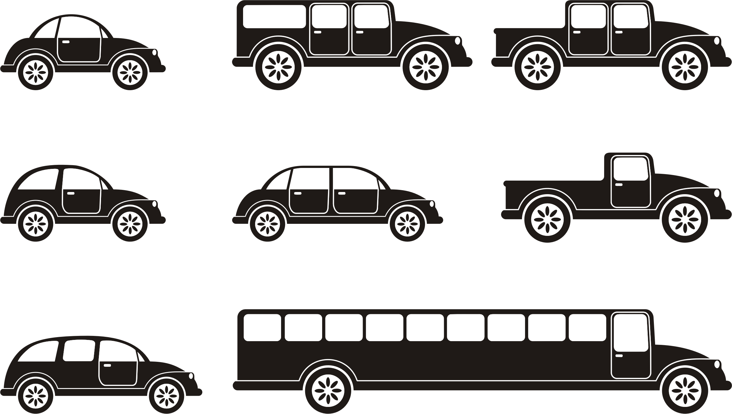This Free Icons Png Design Of Various Luxury Cars (2370x1341), Png Download