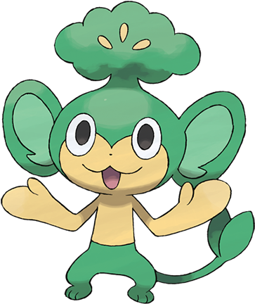 It Shares The Leaf On Its Head With Weary-looking Pokémon - Pokemon Pansage (475x475), Png Download