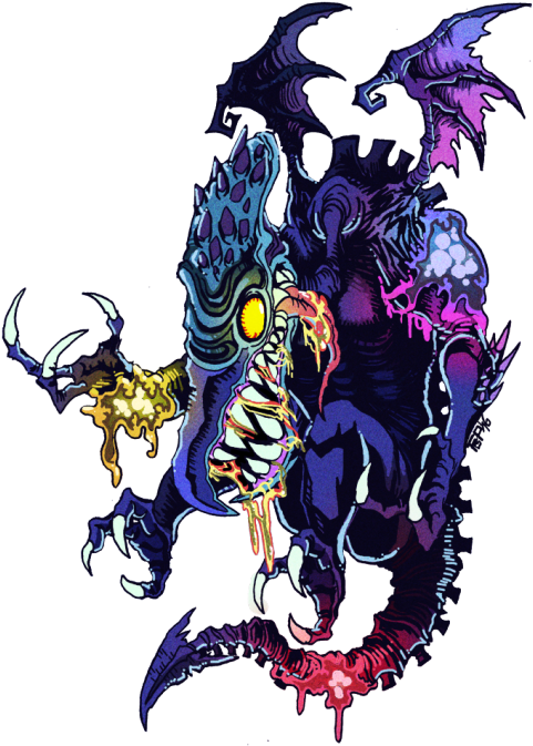 Neo Ridley / Ridley-x Metroid Fusion - Super Metroid Ridley Sprite (500x701), Png Download