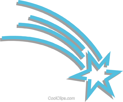 Shooting Star Royalty Free Vector Clip Art Illustration - Shooting Star (480x398), Png Download